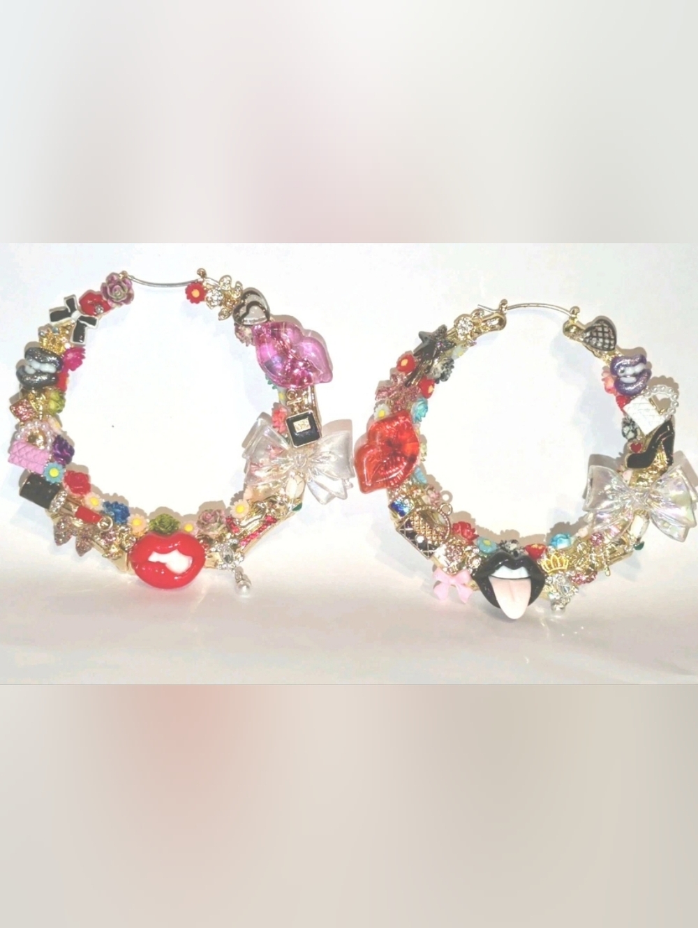 Material Girl-Hand Crafted Extra Large Hoop Earring